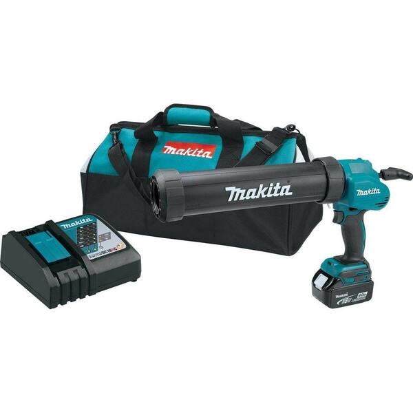 Makita 18-Volt LXT Lithium-Ion 29 oz. Cordless Caulk and Adhesive Kit w/ (1) 4.0Ah Li-Ion Battery, Rapid Charger, and Tool Bag