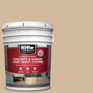 5 gal. #S280-3 Practical Tan Self-Priming 1-Part Epoxy Satin Interior/Exterior Concrete and Garage Floor Paint
