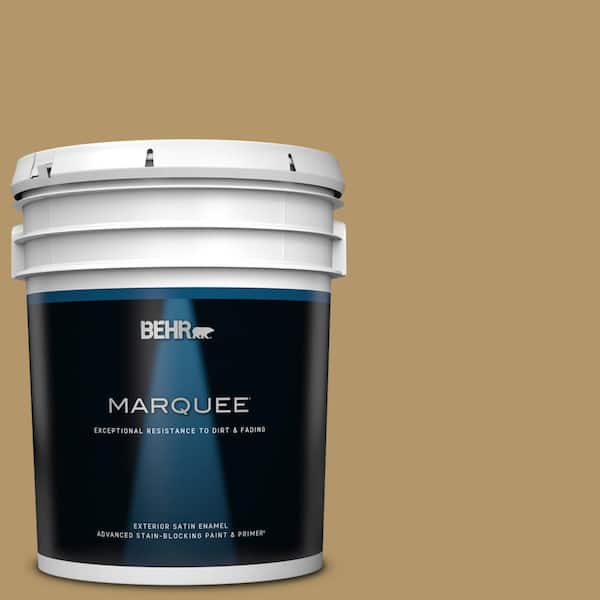 BEHR MARQUEE 5 gal. #BNC-15 Tapestry Gold Satin Enamel Exterior Paint & Primer