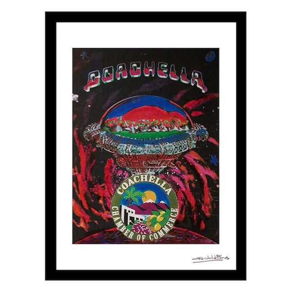 VENICE BEACH Collections Coachella Vintage by Fairchild Paris 1-Piece Framed Graphic Print Abstract Poster Art Print 18 in. x 14 in.