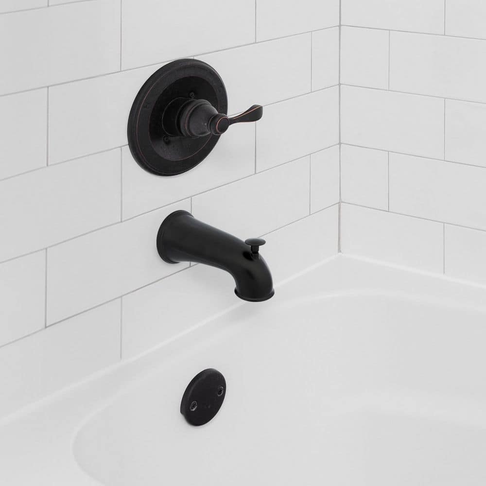 Universal Oil Rubbed Bronze Wall Mounted Tub Spout with Diverter