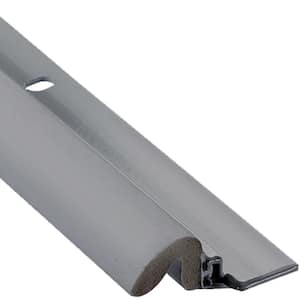 Gray Premium Foam 1-5/8 in. x 84 in. Gray Screw On Door Weatherstrip with Aluminum Carrier and Foam Gasket, Pack of 25