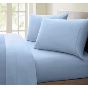 Luxurious Collection Blue 1000-Thread Count 100% Cotton Queen Sheet Set
