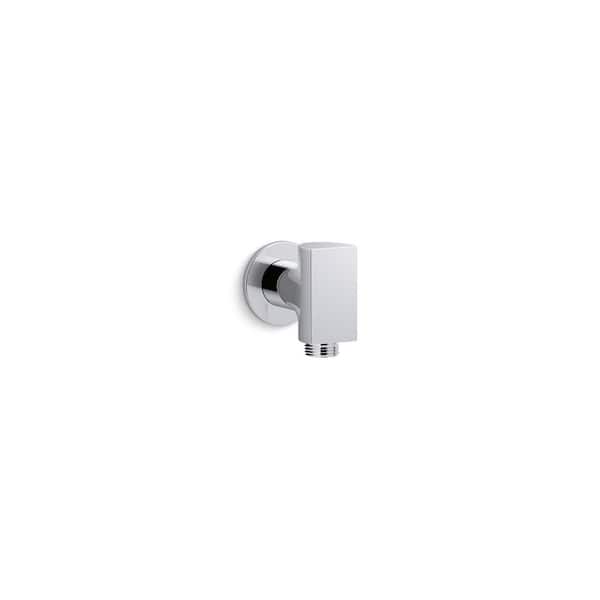 Exhale 1/2 in. Metal 90-Degree NPT Wall-Mount Supply Elbow with Check Valve, Polished Chrome