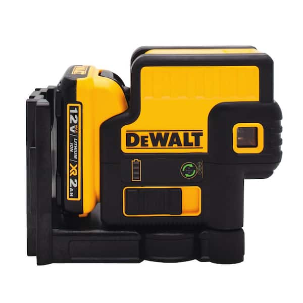 DEWALT 12V MAX Lithium-Ion 165 ft. Red Self-Leveling Cross-Line Laser Level  with (AA) Starter Kit and Case DW088LR - The Home Depot