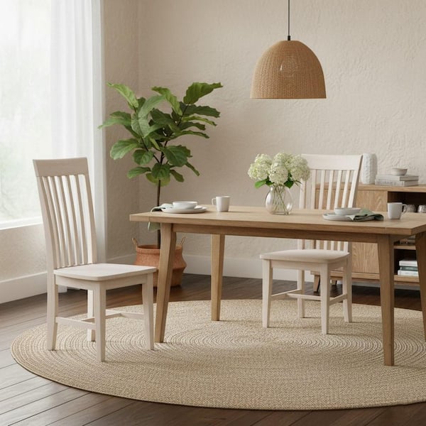 Unfinished Wood Mission Dining Chair (Set of 2)