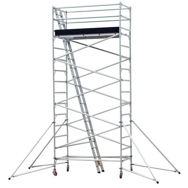 PRO-SERIES 20 ft. Mobile Aluminum Scaffold Tower 1000 lb. Load Capacity
