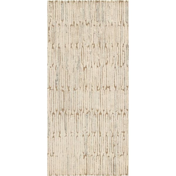3 ft. x 8 ft. Oatmeal Malone Hand Tufted Wool Indoor Runner Rug