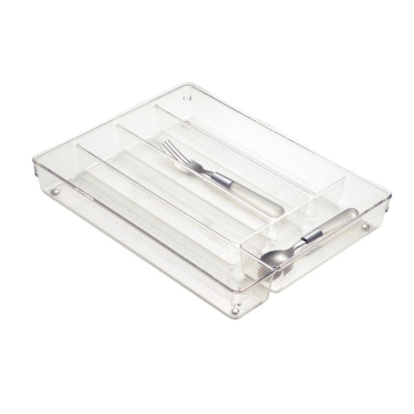 interDesign Clear Linus Cutlery Tray