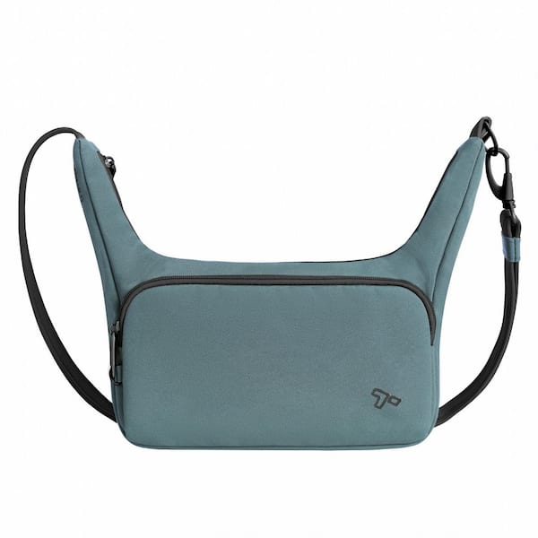 Travelon Anti-Theft Slate Blue The Voyages East/West Crossbody Tote Bag