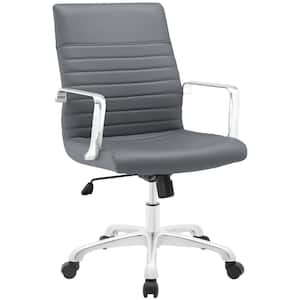 Finesse Mid Back Memory Foam Office Chair in Gray