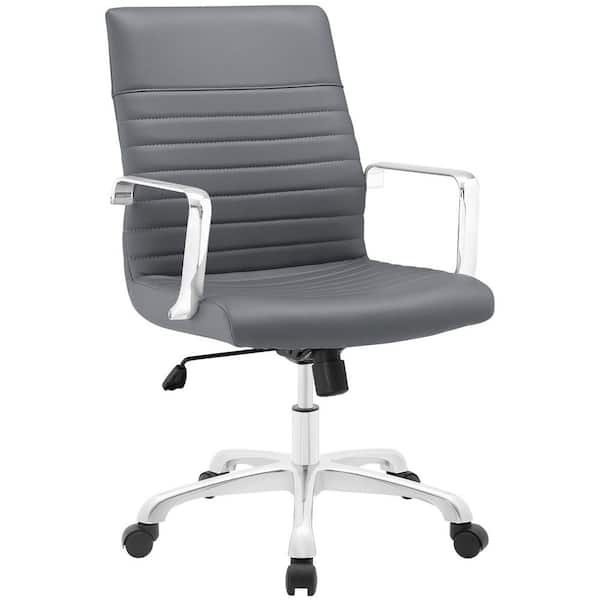 MODWAY Finesse Mid Back Memory Foam Office Chair in Gray