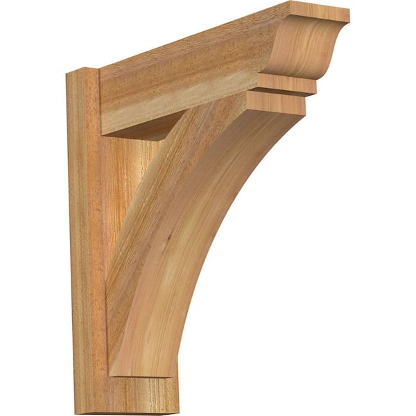 Ekena Millwork 6 in. x 20 in. x 20 in. Western Red Cedar Thorton Traditional Rough Sawn Outlooker