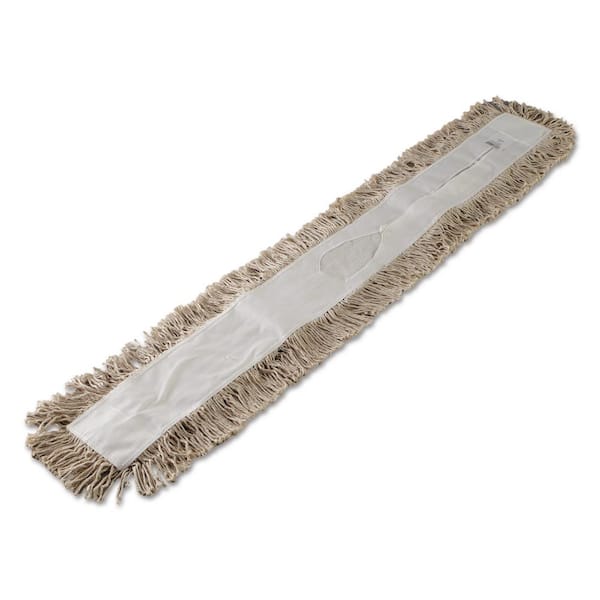 Boardwalk Cotton 48 in. Dust Mop Head in White BWK1048 - The Home Depot