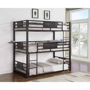 Rogen Dark Bronze Twin Triple Bunk Bed