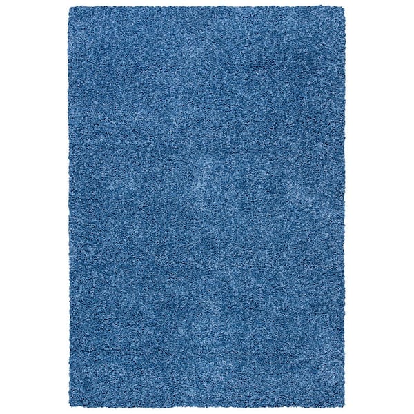 SAFAVIEH Evolution Shag Blue 5 ft. x 8 ft. Solid Area Rug