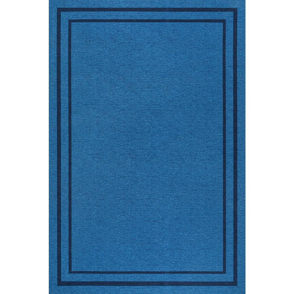 Sloane Classic 2-Stripe Border Washable Blue/Navy 9 ft. x 12 ft. Area Rug price history on PriceWatchPro