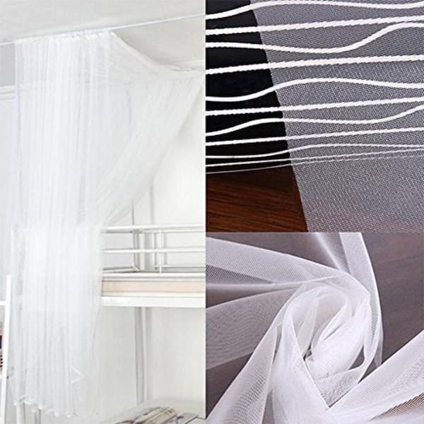 Shatex Mosquito Net DIY Fabric - 2.5-Yard x 5-Yard Insect Pest Barrier Netting for Home/Travel/Outdoor/Bed/Wedding, White