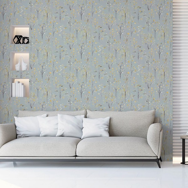 Mayumi Yellow Birch Grove Wallpaper Sample