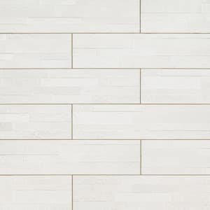 Nora Ice Ledger Panel 6 in. x 24 in. Textured Matte Porcelain Wall Tile (11 sq. ft./Case)