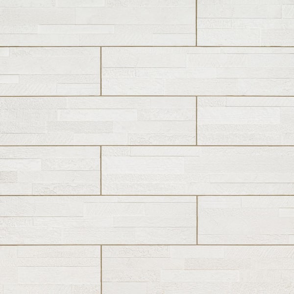 MSI Nova Ice Ledger Panel 6 in. x 24 in. Textured Matte Porcelain Wall Tile (11 sq. ft./Case)