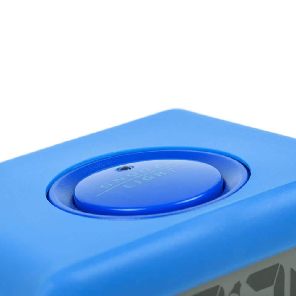 Blue Soft Cube LCD Alarm Clock with Smart Light