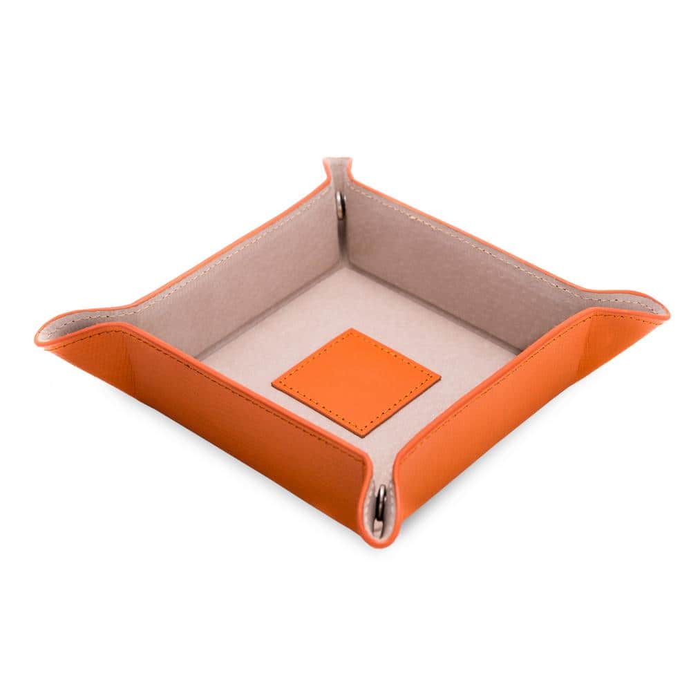 Orange Lizard Leather Snap Valet