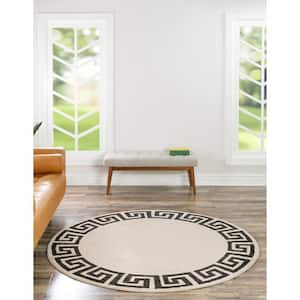 Athens Modern Beige 8' 0 x 8' 0 Round Rug