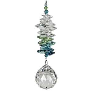 Woodstock Chimes Rainbow Makers Collection, Crystal Grand Cascade, 4.5 in. Green Crystal Suncatcher CCGG
