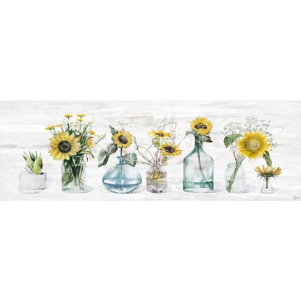 Unbranded "Sunflower Delight" by Parvez Taj Unframed Canvas Nature Art Print 5 in. x 15 in.
