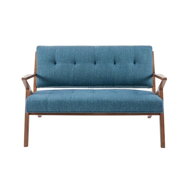 INK+IVY Rocket 53.75 in. Blue Fabric 2 Seat Loveseat