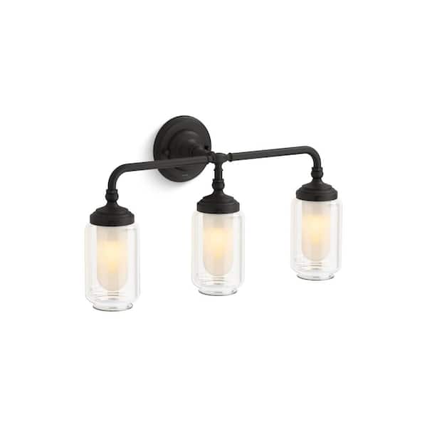 KOHLER Artifacts 3-Light Matte Black Wall Sconce