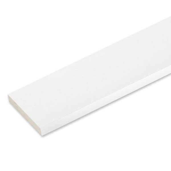 Veranda 5/4 in. x 5-1/2 in. x 12 Reversible White PVC Trim-HDTBSM540612 - The Home Depot