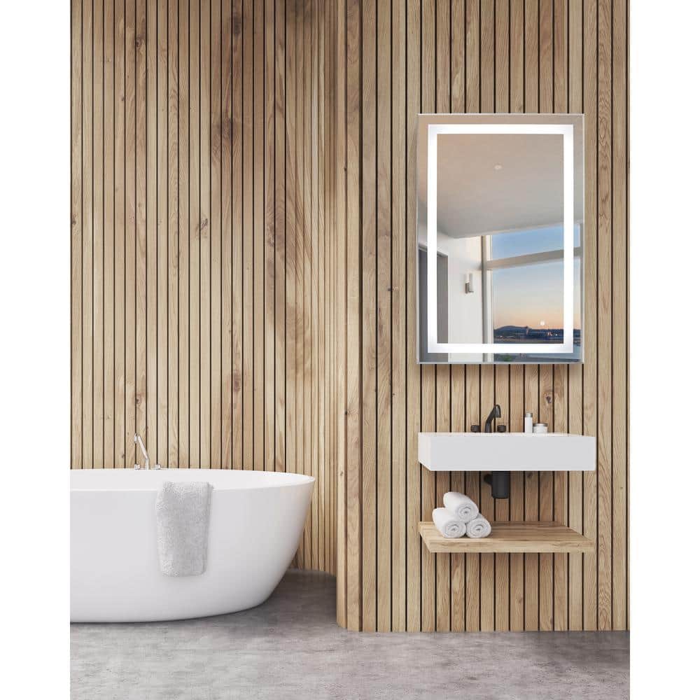 Audrey Frameless Rectangular LED Vanity Mirror 36" x 24"