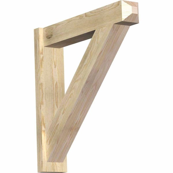 Ekena Millwork 6 in. x 30 in. x 30 in. Douglas Fir Traditional Craftsman Rough Sawn Outlooker