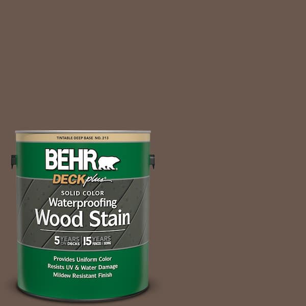 BEHR DECKplus 1 gal. #PPU5-02 Aging Barrel Solid Color Waterproofing Exterior Wood Stain