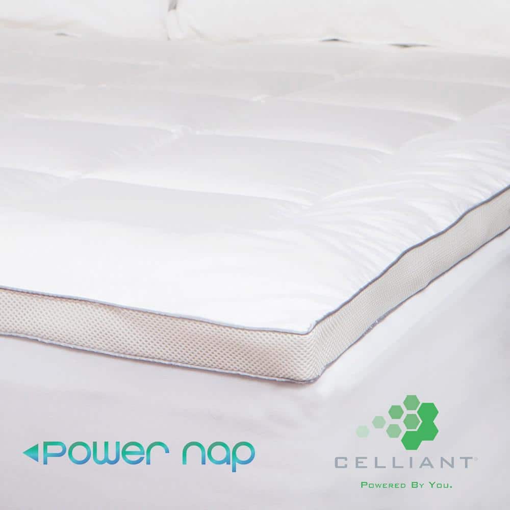 Twin White Down Alternative Thermoregulating Mattress Pad