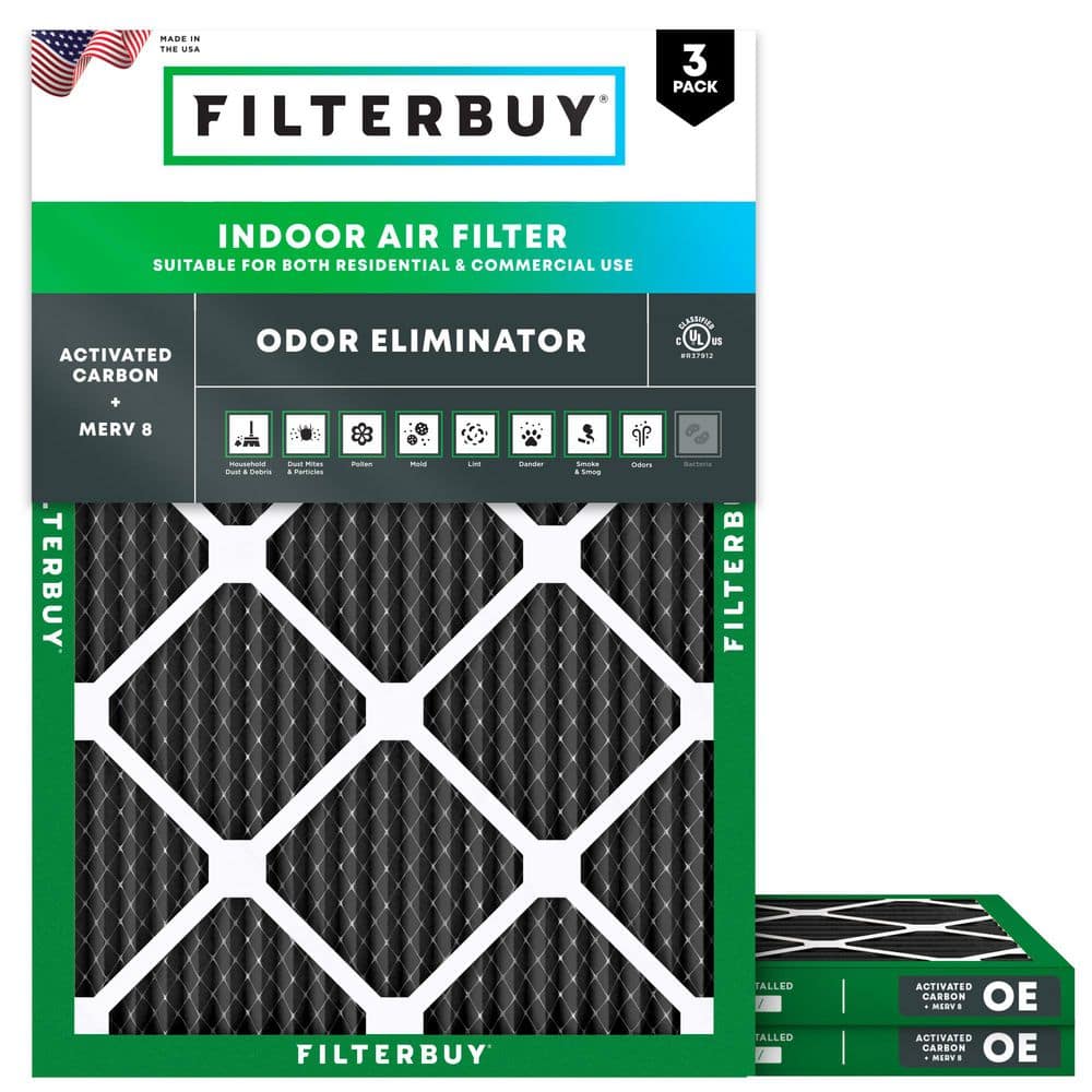 14 in. x 18 in. x 1 in. MERV 8 (FPR 5) Odor Eliminator Pleated HVAC AC Furnace Air Filters Replacement (3-Pack) price history on PriceWatchPro