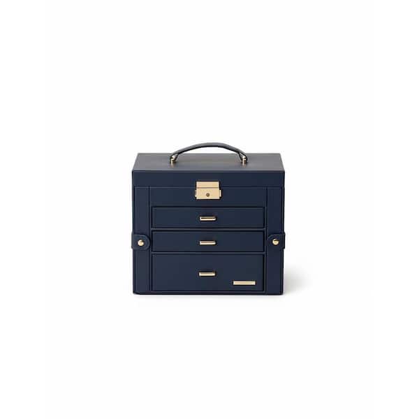 2 IN 1 Jewelry Box, with Small Travel Case, Dark Blue YA103 - The
