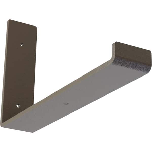 Ekena Millwork 2 in. x 7 in. x 12 in. Hammered Brown Steel Hanging Shelf Bracket