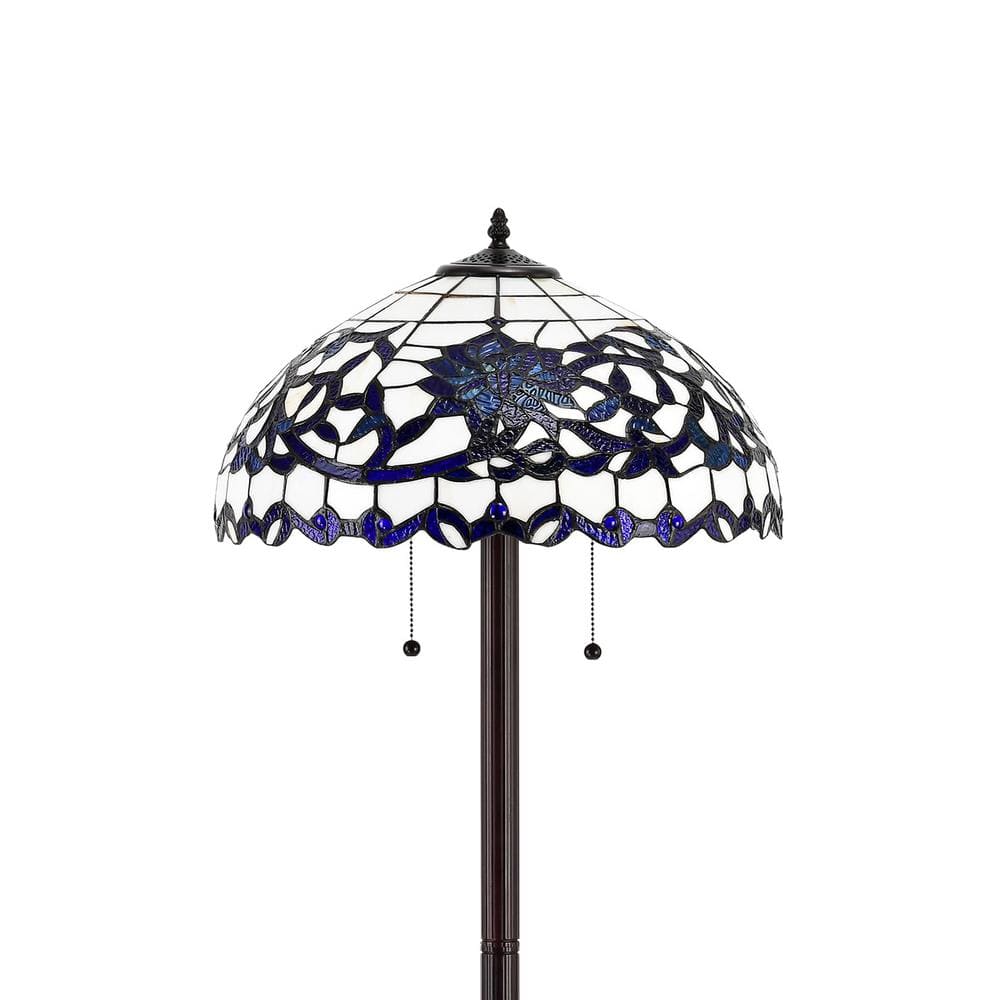 Rei ティファニーブルー Warehouse of Tiffany Rexi 61 in. 2-Light Indoor Blue and