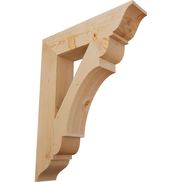 Ekena Millwork 5.5 in. x 36 in. x 28 in. Douglas Fir Olympic Traditional Smooth Bracket