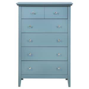 Hammond 5-Drawer Teal Chest of Drawers (48 in. H x 32 in. W x 18 in. D)