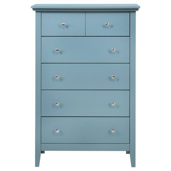 AndMakers Hammond 5Drawer Teal Chest of Drawers (48 in. H x 32 in. W x