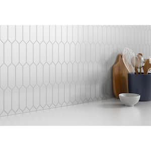 Concept White 8.27 in. x 9.65 in. Honeycomb Semi-Gloss Glass Mosaic Tile (0.554 sq. ft./Each, 14 Pieces per Case)