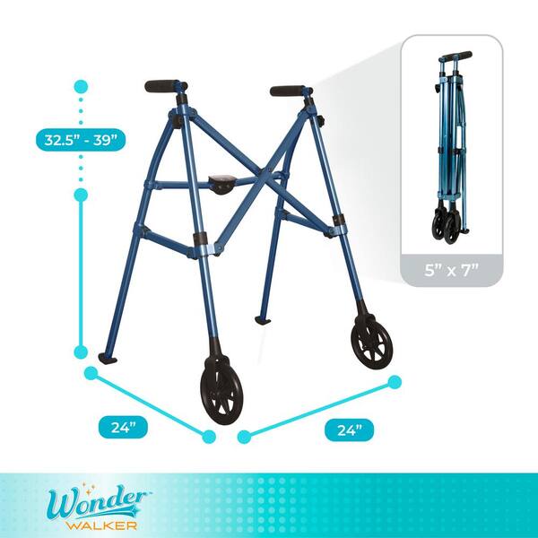 Stander Wonder Walker, 2-Wheel Lightweight Folding Walker in Stander Wonder Walker, 2-Wheel Lightweight Folding Walker in