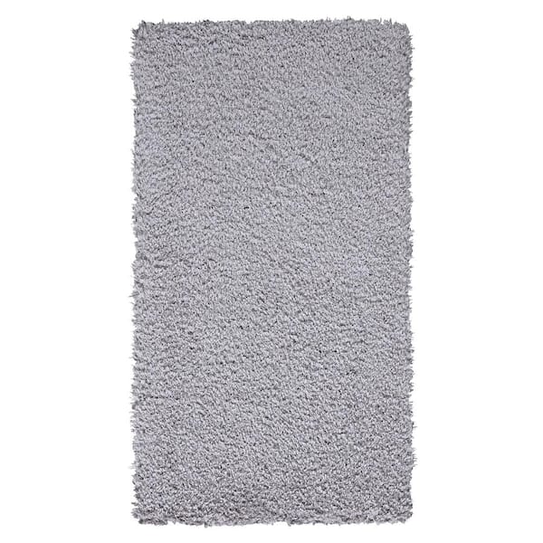 Ottomanson Pure Fuzzy Flokati Collection Grey 2 ft. 7 in. x 5.ft Faux Sheepskin Indoor Area Rug