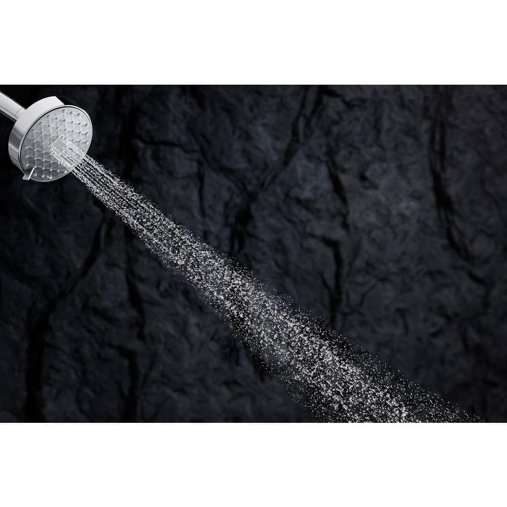 Vibrant Brushed Nickel Multifunction Wall-Mounted Showerhead