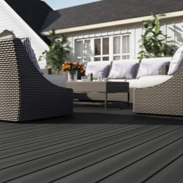 DuxxBak Water-Shedding 1 in. x 6 in. x 20 ft. Boardwalk Grey
