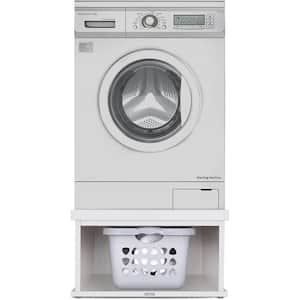 29.92 in. Laundry Pedestal in White with Basket Compartment